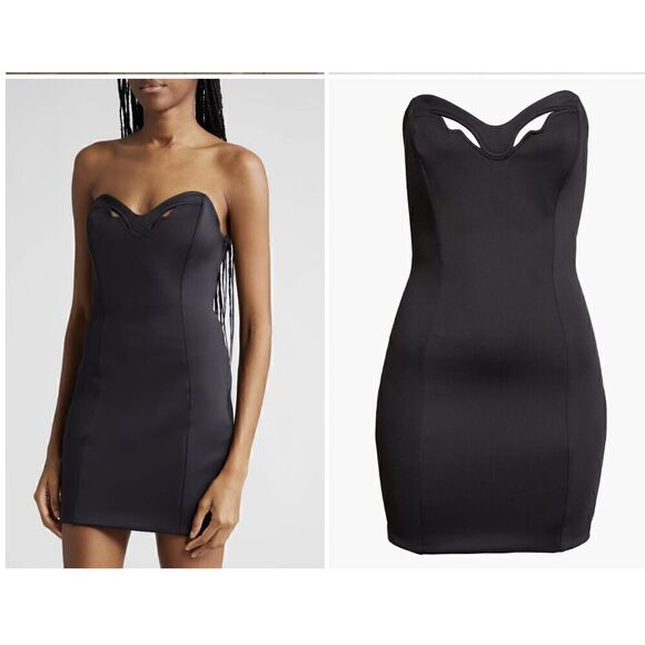 $450 NWT’S Mother of All Skye Cutout Strapless Minidress in Black Size Large - Picture 2 of 6